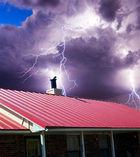 will a metal roof make my house hot|do metal roofs cause lightning.